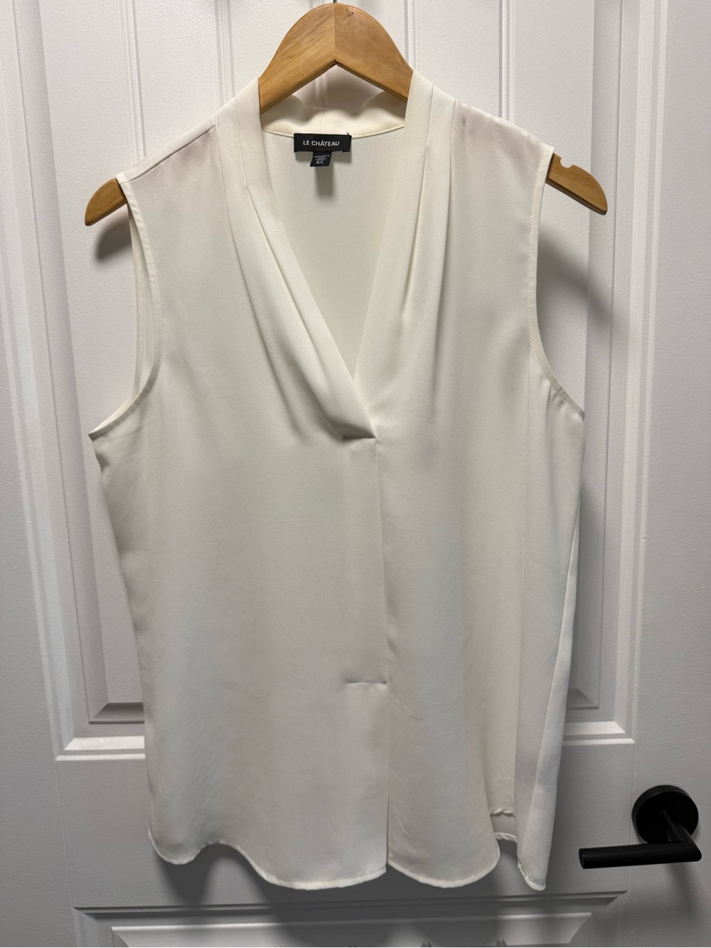 le chateau Cream Sleeveless V-Neck Camisole Top